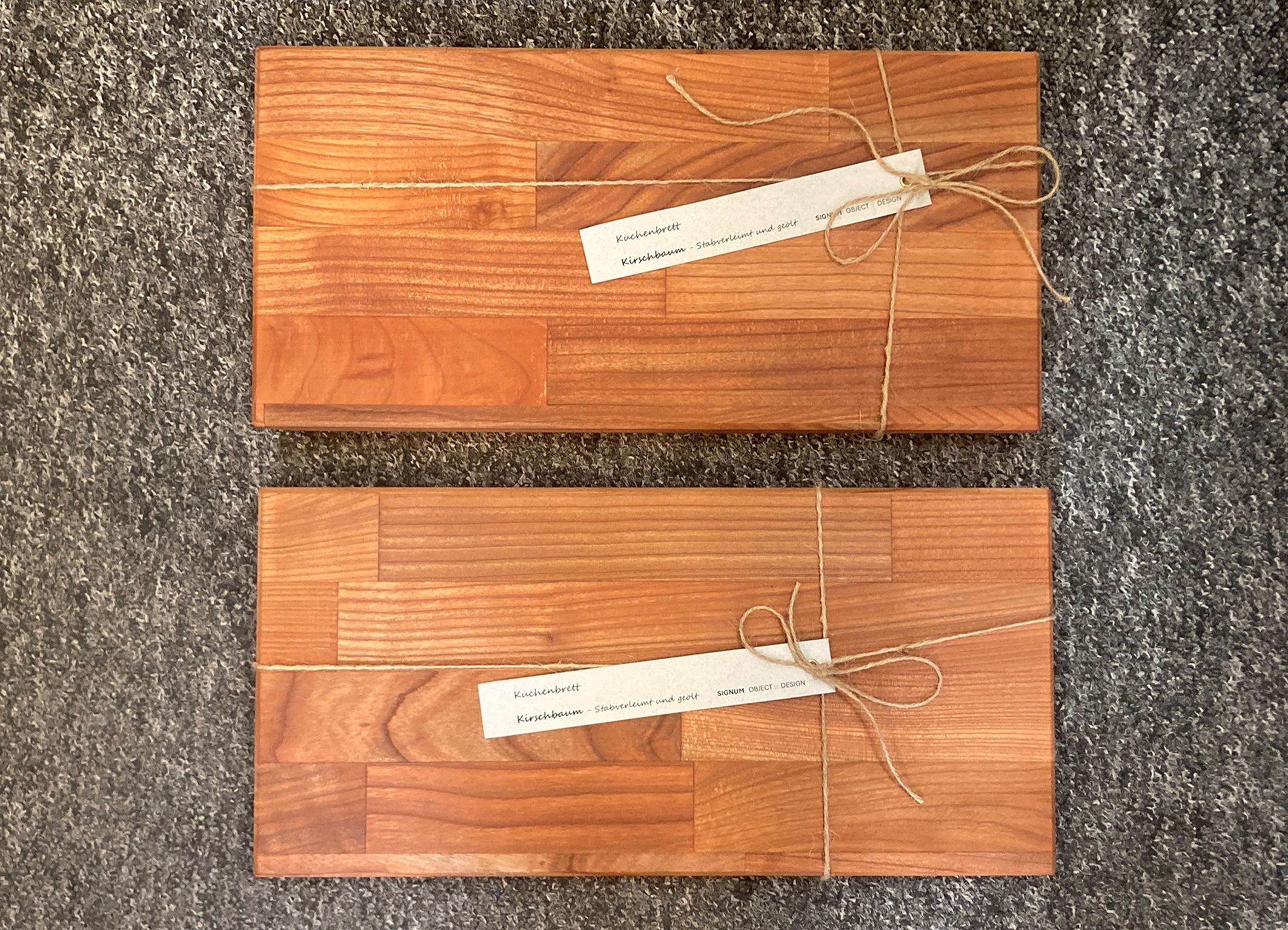 Schneidebretter in Kirschbaum Massivholz. 